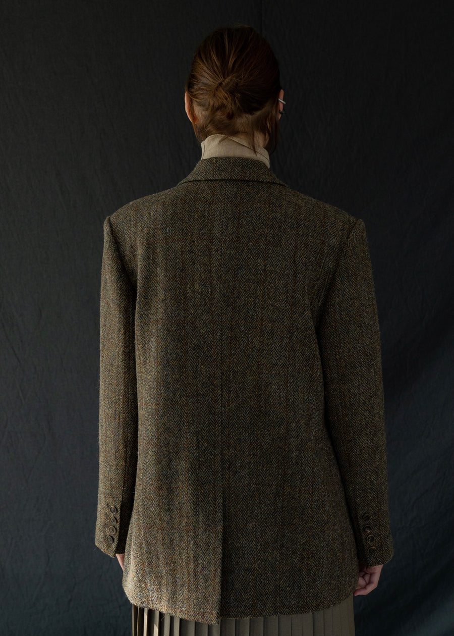 HERRINGBONE WOOL JACKET | LEHA